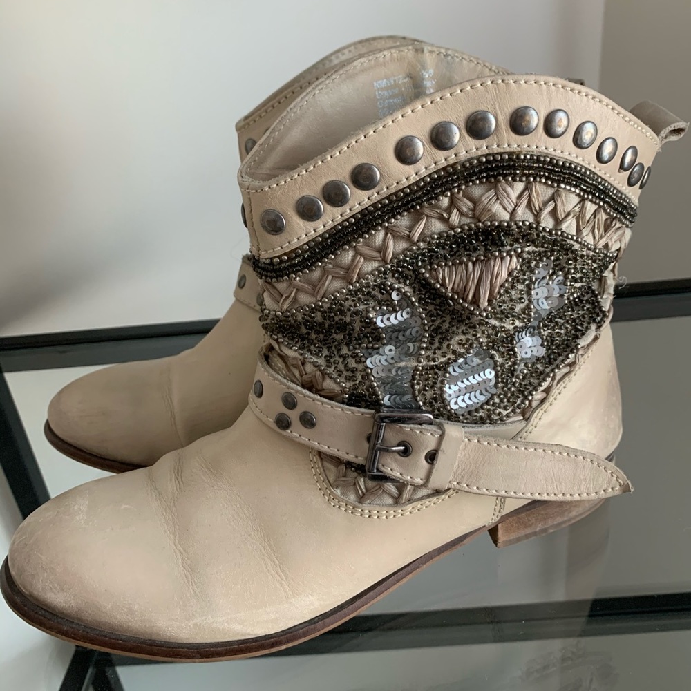 Naughty Monkey Embellished Studded Bootie sz9.5